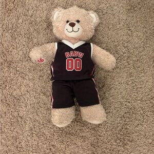 Build-A-Bear Tan Stuffed Animal with Black Outfit